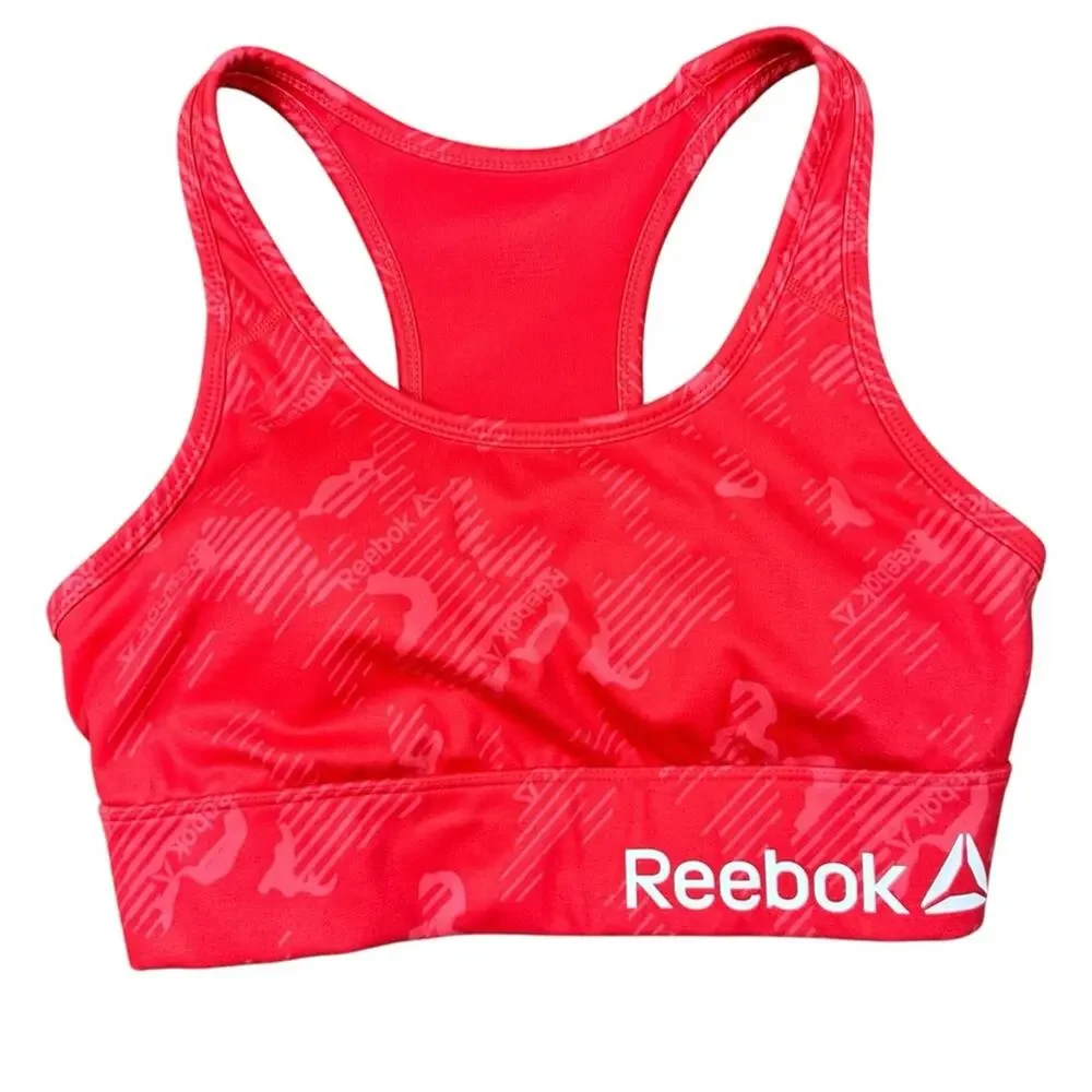 Reebok Women's Red Sports Bra Size Small Racer Back